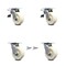 Service Caster 5 Inch Nylon Caster Set with Roller Bearings 2 Brakes 2 Swivel Locks SCC SCC-TTL30S520-NYR-2-BSL-2 - alternate 1